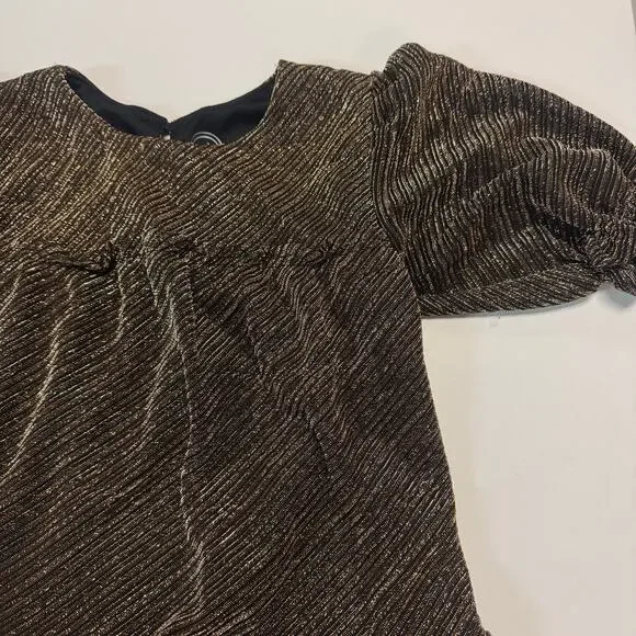 Wonder Nation Girl XS (4-5) Gold/Black Party Dress - Picture 2 of 5